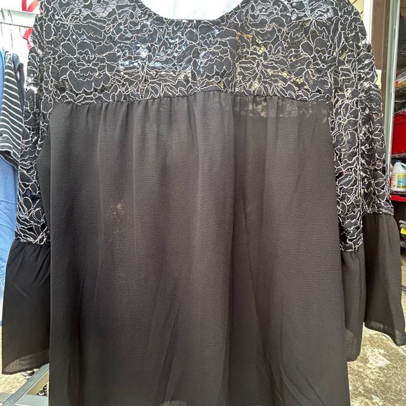 Michael Kors Black Floral Lace Blouse - Picture 1 of 6